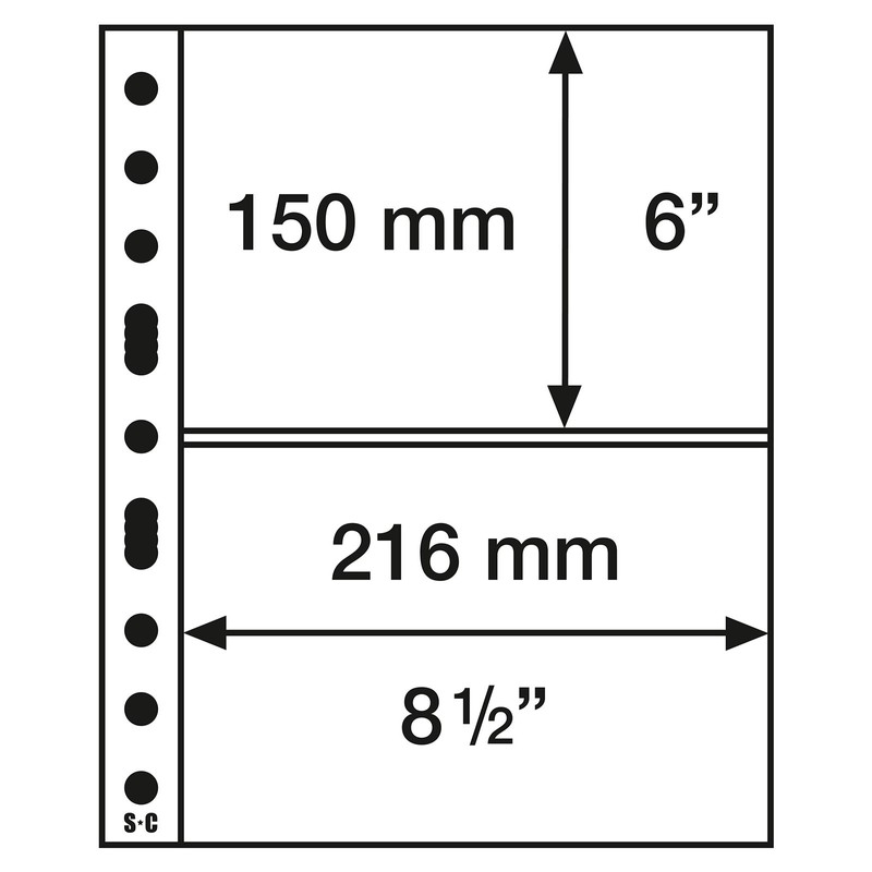 Star Collect 50 Clear A4 Divided Pockets - 2 DIN
