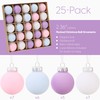 Sea Team 25-Pack Flocked Velvet Christmas Tree Ball Ornaments Set,
