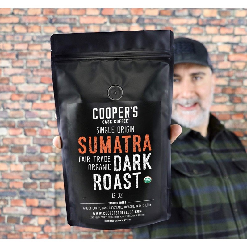 Organic Dark Roast Sumatra, Whole Bean Coffee, Single Origin Grade
