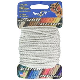 Needloft Craft Yarn, 20-Yard, Silver