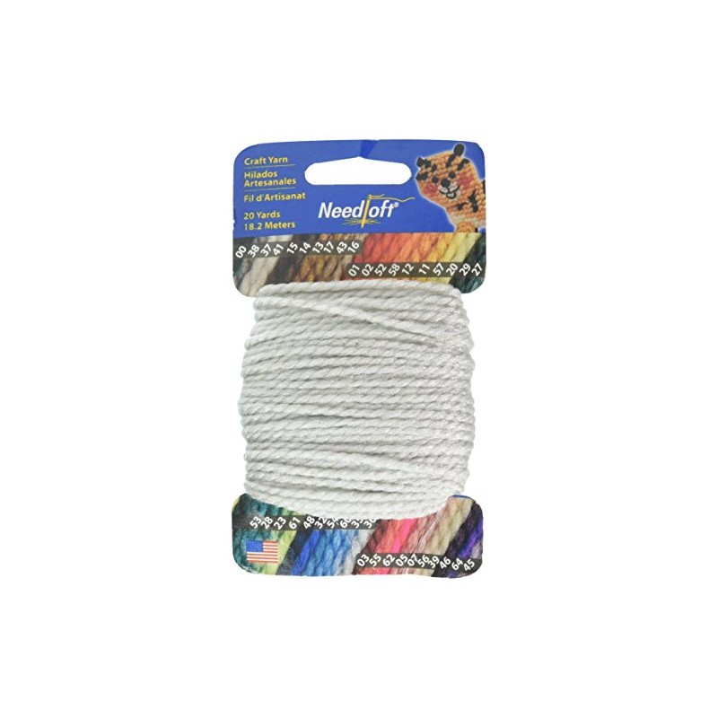 Needloft Craft Yarn, 20-Yard, Silver
