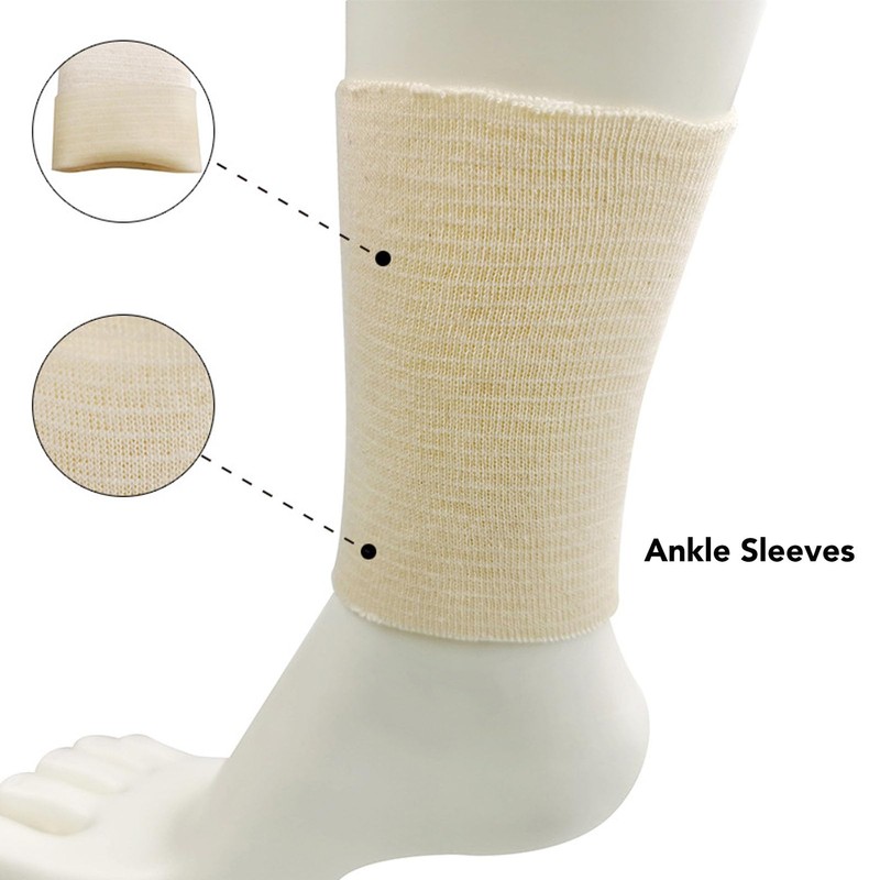 Ankle Gel Sleeves for Figure Skating, Ice Hockey, Roller Skating,