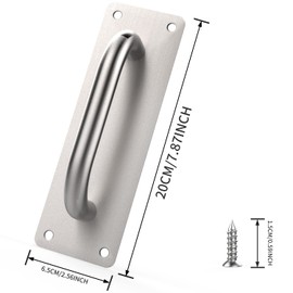 Geboor 2Pack Sliding Barn Door Handle, 20cm Gate Door Handle, Stainless Steel Door Pull Handle for Sliding Barn Door Gate Cabinet Closet Drawer Garage Shed