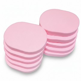 Jutique Cleansing Sponge 15mm, Pink, 10 Pieces / 쥬띠크 클렌징 해면 스펀지 15mm, 핑크, 10개