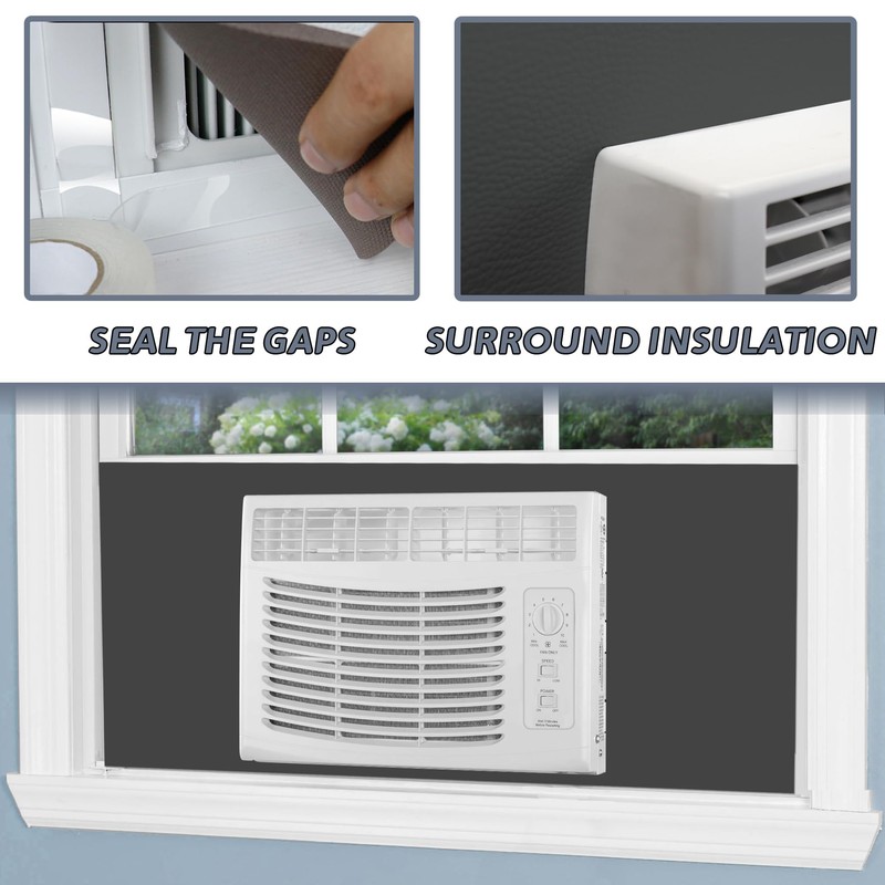 Flamorrow Window Air Conditioner Side Foam Panel, Full Surround Insulation