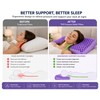 Purple Memory Foam Contour Pillow with Breathable Air Layer, Water