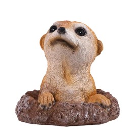 WTREEW Charming Meerkat Garden Animal Statue: Lifelike Decor Accent for Your Yard or Patio - Add Personality to Your Outdoor Space