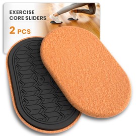 MUYOS Sliders for Working Out 2 PCS 9-1/2 Inch x 5-3/4 Inch Oval Exercise Core Sliders for Hardwood Floors, Sliding Discs for Strength Training and Perfect for Abdominal&Core Workouts