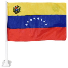Wholesale Lot of 12 Venezuela 8 Star 12x18 12"x18" Rough Tex Knit Nylon 100D Double Sided Car Vehicle Flag