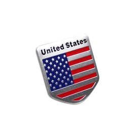Generic Car Racing Sports US USA American Flag Shield Emblem Badge Decal Sticker