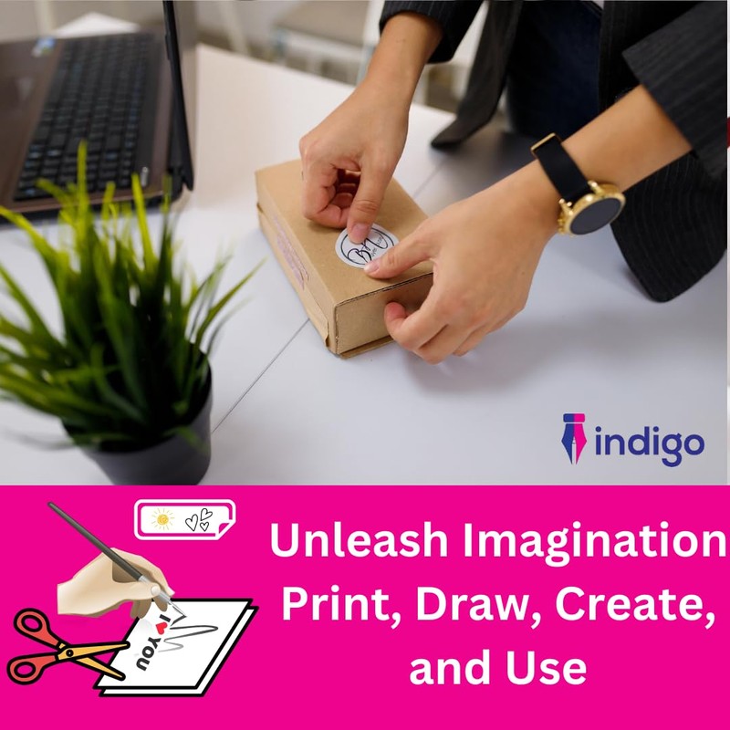 indigo® Multipurpose White A4 Sticker Labels-Inkjet, Laser, Copier-Versatile Sticker Labels