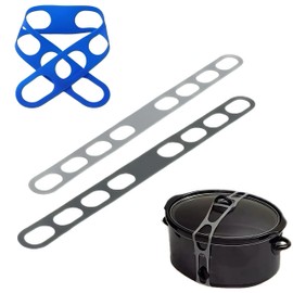 ZXiaJUMCR 3 pcs reusable universal lid securing strap for crockpots,Multifunctional silicone lid strap,slow cooker lid lock,Suitable for casseroles, pans, bento boxes, etc