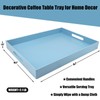 SforGUVA Blue Serving Tray for Coffee Table, Rectangular Plastic Decorative
