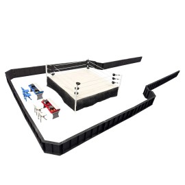 Figures Toy Company Ultimate Wrestling Ring Barricade Playset for WWE & AEW Wrestling Action Figures