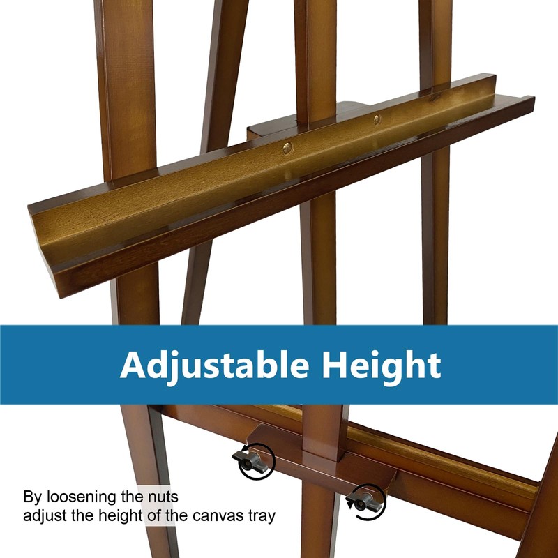 Somime A - Frame Wooden Display Easel with Wheels -