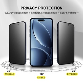 ZUKDO - Paquete de 2 protectores de visualización de privacidad mate 17 Pro Max de 6.9 pulgadas, antideslumbrante, antiespionaje, antihuellas, fácil instalación