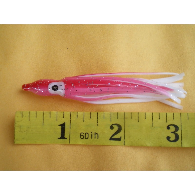 Unbranded 50 PCS. 3" (7.5cm.) BLUE SQUID SKIRT HOOCHIES, OCTOPUS