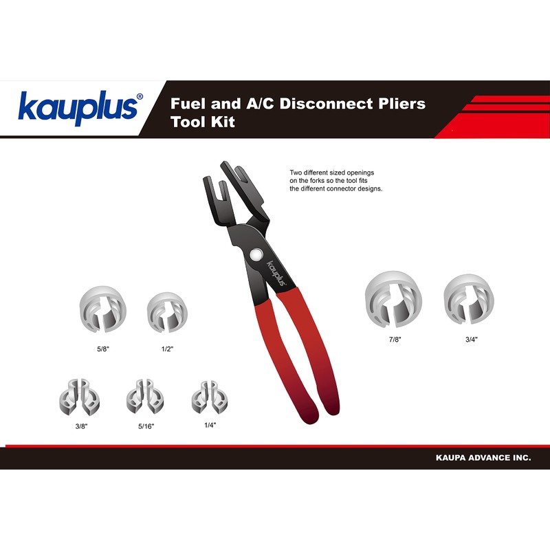 Kauplus Fuel Line & A/C Line Disconnect Pliers Tool Kit,W/Fuel