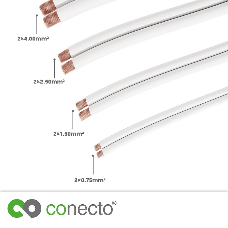 conecto Speaker Cable CCA 2 x 0.75 mm², 50.0 m,