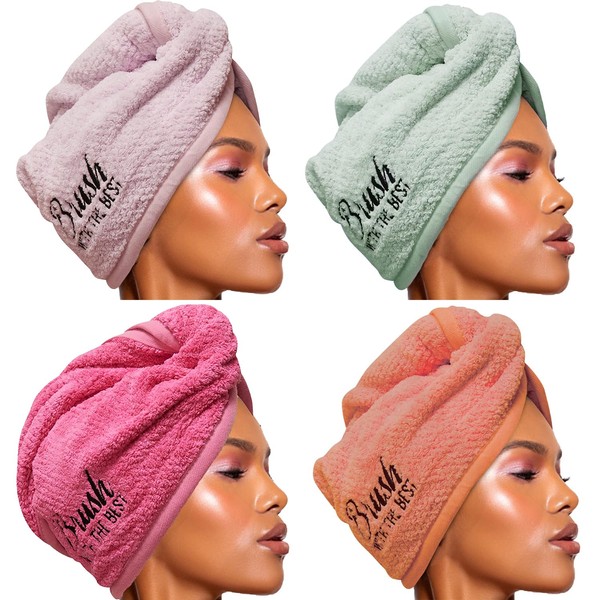 Felicia Leatherwood Microfiber Hair Towel Wrap - Quick Drying, Anti