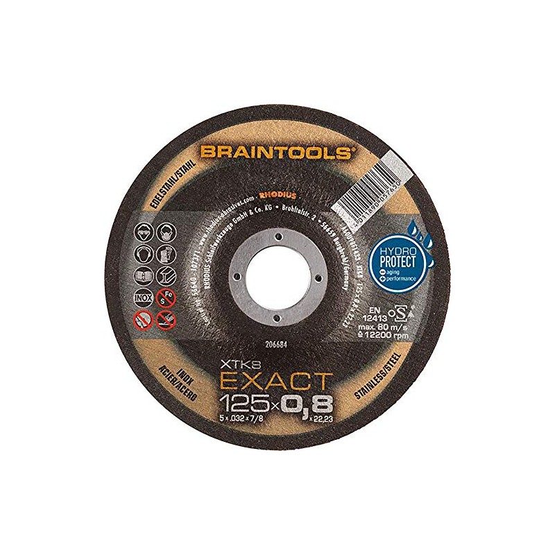 Rhodius Cutting Discs 125 x 0.8 mm Stainless Steel XTK8