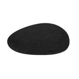 Silwy® Metal Nano Gel Placemat Black (small) in Leather Look for Non-Slip Magnetic Glasses - Washable and Reusable - Perfect for Camping, Caravanning and Boating