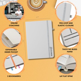 Semester Weekly Student Planner - Productivity Planner Notebook for Achieving Higher Grades, Reducing Stress and Unlocking Your Full Potential- B5 Undated Planner with Elasctic Closure and 3 Bookmarks