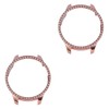 jojofuny 2pcs Delicate Diamond-Encrusted Protective Case for Watch Anti-Drop Rose