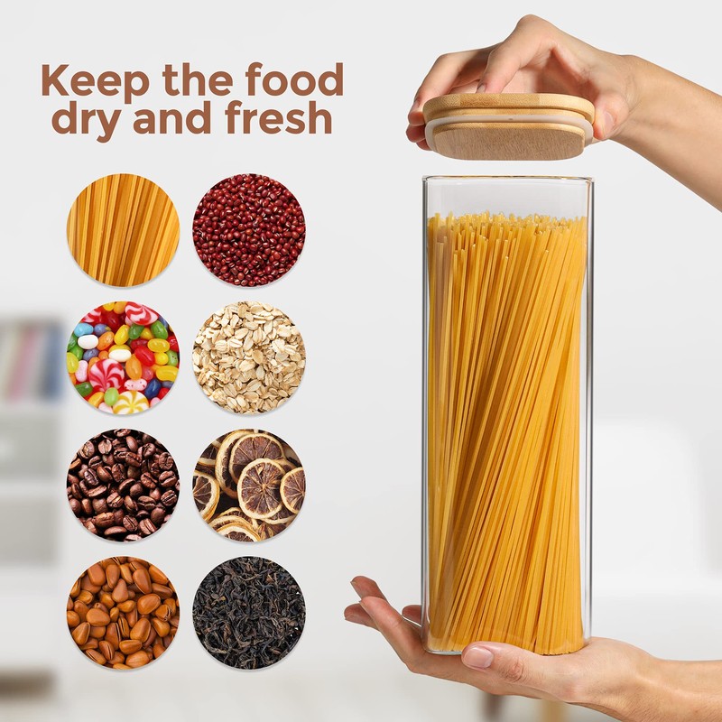 ComSaf Food Storage Containers with Airtight Lids Set of 6,