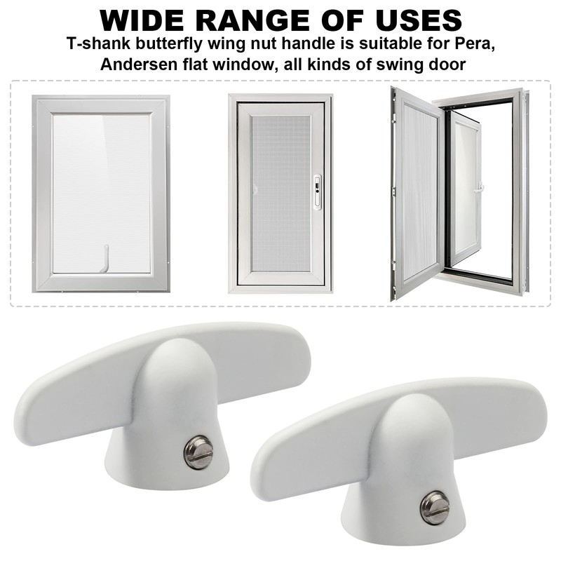 VIDABTE 3/8" Butterfly Wing Nut T-Handle for Pella Window Crank,