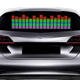 Universal Decoration Multicolor Sound Music Rhythm Activated Sensor Flashing Car Glow LED Light Stickers 45x11cm