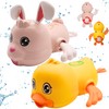 Caemora Kids Wind-Up Animal Bath Toys Set, Fun Swimming Friends