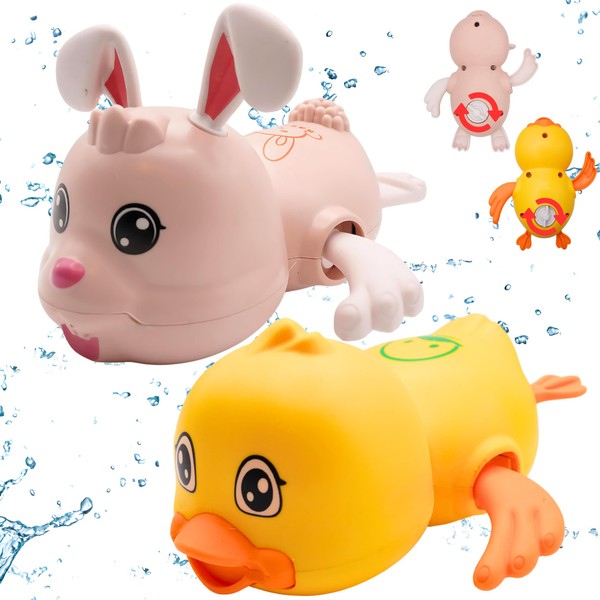 Caemora Kids Wind-Up Animal Bath Toys Set, Fun Swimming Friends