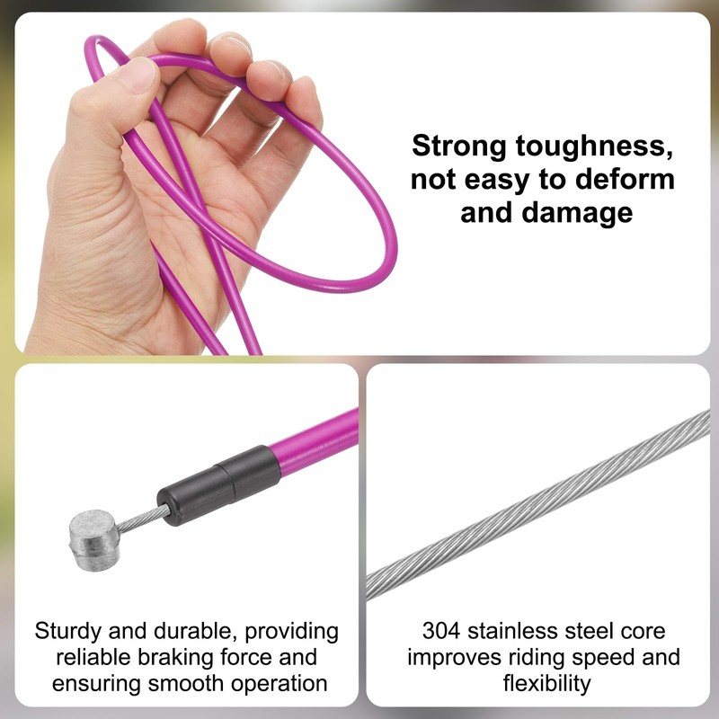 sourcing map Bicycle Brake Gear Shifter Cable Housing Set Universal
