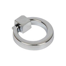 MiJunHD Cabinet Pull,Cabinet Knobs Single Hole Ring Door Handles Furniture Cupboard Dresser Wardrobe Handles Drawer Handles Hardware with Screws (Chrome-1 Piece)