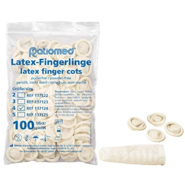 Finger Cots Latex Size 4 Large