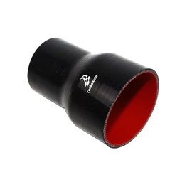 TenKe Universal 6" Length High Temperature 4-Ply Reinforced 3" to 4" ID Straight Reducer Silicone Hose Coupler (black, 3" to 4")