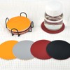 AYNKH 16 PCS Reversible Leather Coasters,1 PCS Coaster Holder, Reversible