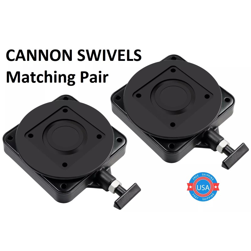Cannon 2 PAIR of Low Profile Swivel Base Downrigger mount