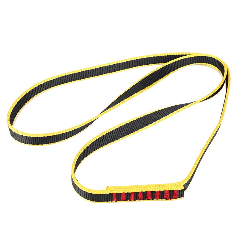 Outdoor Climbing Load Bearing Flat Belt Strap Safety Mountaineering Rope(120*1.6cm)