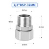 ERGAOBOY 2Pcs 32MM Length 304 Stainless Steel Flexible Movable Connector,