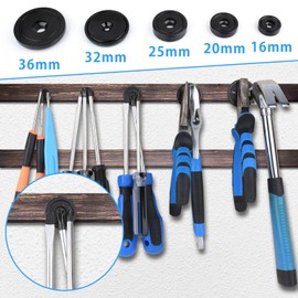 Strong Neodymium Magnets, Super Strong, 1.0 inch (25 mm) Diameter, Includes Holes and Screws, Waterproof, Rustproof, Warehouse, Office, Outdoor, Kitchen, Industrial Wall Mounting, Multi-Purpose, Round