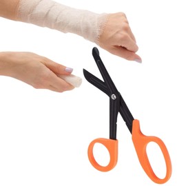 Bandage Scissors for Nurses, Pack of 2 Medical Scissors, Stainless Bent Steel Bandage Scissors, Trauma Scissors for Travel, Outdoors, Camping, Driving, Emergency Treatment