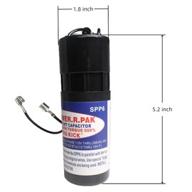 SPP6 Hard Start Capacitor Replacement 115–288 VAC, 4 000–120 000 BTU(1/2 Thru 10H.P.), 500% Torque Boost for A/C & Heat Pumps