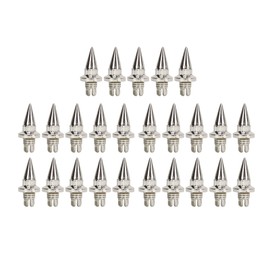 25Pcs Wheel Rim Rivet Nut Stylish Look Easy Installation Spike Wheel Rim Lip Rivet Nut for Wheels with Plastic Faux Rivets Silver