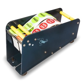 Excell LD-318 Manual Metal Label Dispenser for 3" Labels, Pull-and-Take Design, Non-Slip with 4 Suction Cups, Durable Metal Construction, Includes Dispenser (3" Wide, 3" Core)