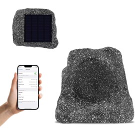 Herdio Rock Bluetooth Speakers Outdoor Waterproof Solar Rechargeable Battery 80W - 8"