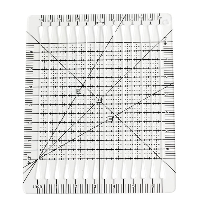 Ankexin Slotted Quilting Ruler Durable Patchwork Ruler Transparent DIY Craft