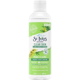 St.Ives Solutions 3-in-1 Face Toner For Combination to Oily and Acne Prone Skin Clear Skin Made with 100 percent Natural Tea Tree Extract, Vitamin B3, Micellar Water Technology, and Witch Hazel 8.5 oz