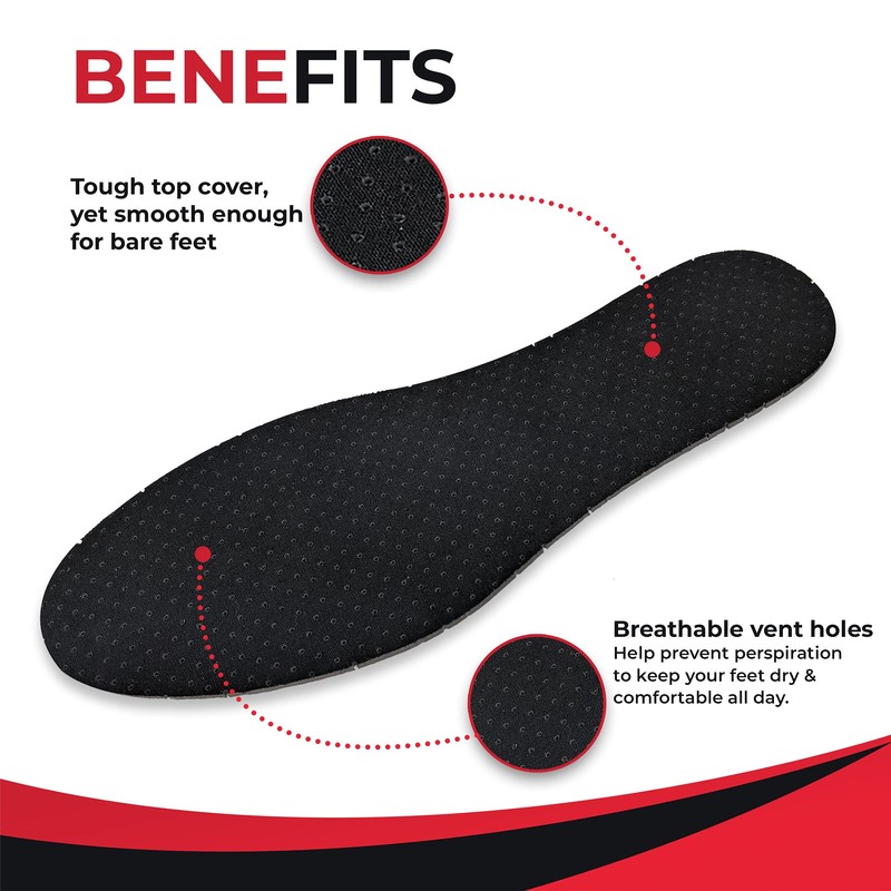 JobSite Odor Stop Insoles - Activated Charcoal Insoles - 24
